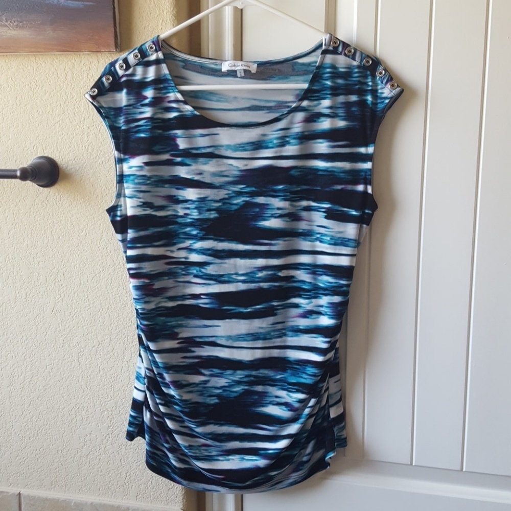 WEEKEND SALE! Teal and purple CK blouse